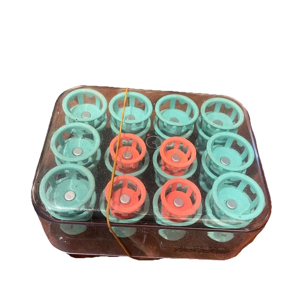 Vintage Clairol Lock 'N Roll 24 Curlers 90s Hot Rollers Waves Curls BT-3 Retro